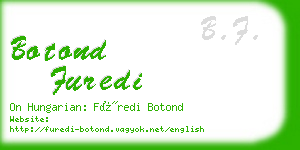 botond furedi business card